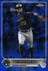 2022 Topps Chrome Update Sapphire Edition Base Set Mike Brosseau #US90 card