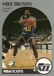 1990-91 Hoops Base Set Mike Brown #286 card