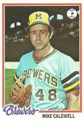 1978 Topps Base Set Mike Caldwell #212 card