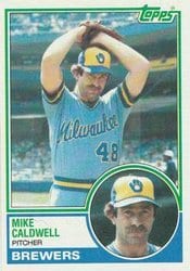 1983 Topps Base Set Mike Caldwell #142 card