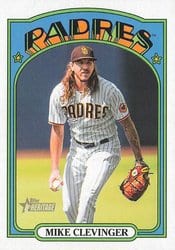 2021 Topps Heritage Base Set Mike Clevinger #722 card