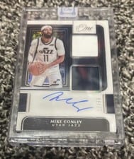 2021-22 Panini One and One Dual Jersey Autographs Mike Conley #DJ-MCL card
