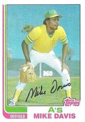 1982 Topps Base Set Mike Davis #671 card