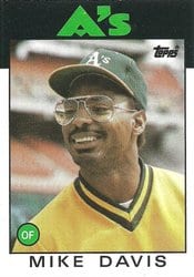 1986 Topps Base Set Mike Davis #165 card
