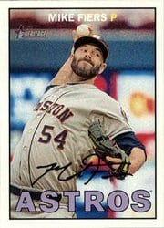 2016 Topps Heritage Base Set Mike Fiers #391 card