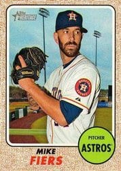 2017 Topps Heritage Base Set Mike Fiers #487 card