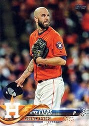 2018 Topps Base Set Mike Fiers #184 card