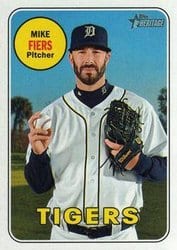 2018 Topps Heritage Base Set Mike Fiers #556 card