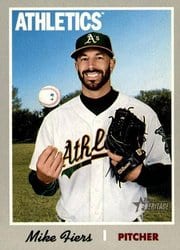 2019 Topps Heritage Base Set Mike Fiers #287 card