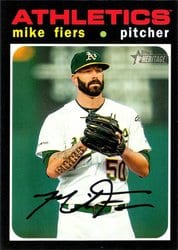 2020 Topps Heritage Base Set Mike Fiers #228 card