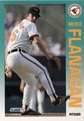 1992 Fleer Base Set Mike Flanagan #7 card
