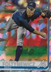 2019 Topps Chrome Sapphire Edition Base Set Mike Foltynewicz #387 card