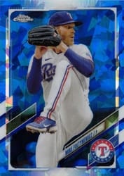 2021 Topps Chrome Update Sapphire Edition Base Set Mike Foltynewicz #US275 card