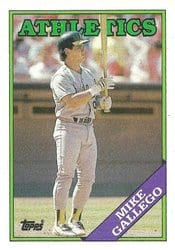 1988 Topps Base Set Mike Gallego #702 card