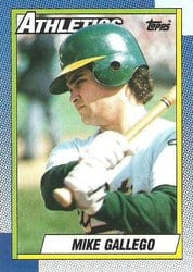 1990 Topps Base Set Mike Gallego #293 card