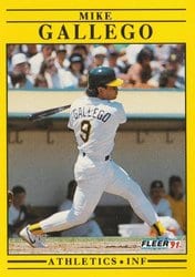 1991 Fleer Base Set Mike Gallego #7 card