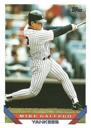 1993 Topps Base Set Mike Gallego #287 card