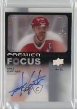 2023-24 Upper Deck Premier Premier Focus Autograph Mike Gartner #PFA-MG card