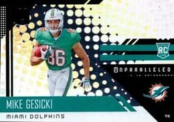 2018 Panini Unparalleled Base Set Mike Gesicki #256 card