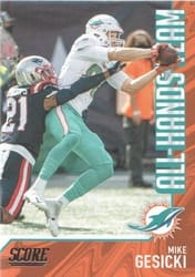2021 Score All Hands Team Mike Gesicki #AH7 card