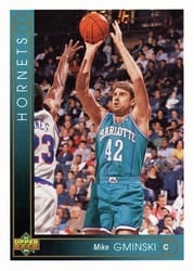 1993-94 Upper Deck Base Set Mike Gminski #109 card