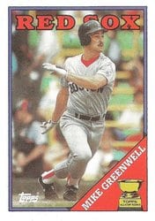 1988 Topps Base Set Mike Greenwell #493 card