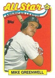 1989 Topps Base Set Mike Greenwell #402 card