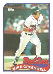 1989 Topps Base Set Mike Greenwell #630 card