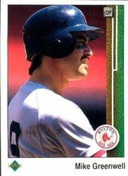 1989 Upper Deck Base Set Mike Greenwell #432 card