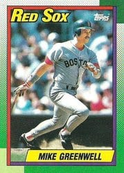 1990 Topps Base Set Mike Greenwell #70 card