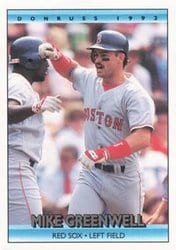 1992 Donruss Base Set Mike Greenwell #523 card