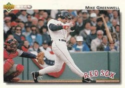 1992 Upper Deck Base Set Mike Greenwell #275 card