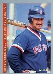 1993 Fleer Base Set Mike Greenwell #559 card