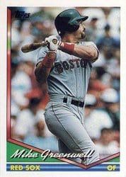 1994 Topps Base Set Mike Greenwell #502 card