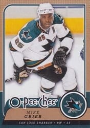 2008-09 O-Pee-Chee Base Set Mike Grier #154 card