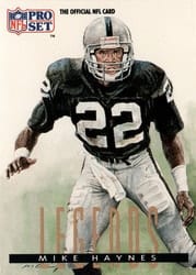 1991 Pro Set Base Set Mike Haynes #697 card