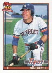 1991 Topps Base Set Mike Heath #16 card