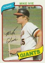 1980 Topps Base Set Mike Ivie #62 card