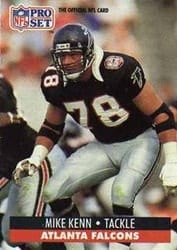 1991 Pro Set Base Set Mike Kenn #437 card
