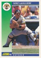 1992 Score Base Set Mike LaValliere #38 card