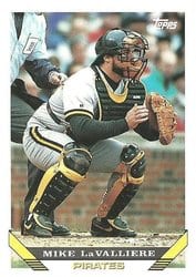 1993 Topps Base Set Mike LaValliere #54 card