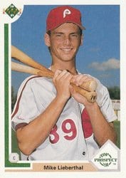 1991 Upper Deck Base Set Mike Lieberthal #67 card