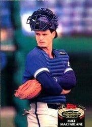 1992 Stadium Club Base Set Mike Macfarlane #74 card