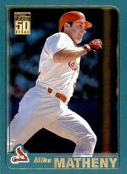 2001 Topps Base Set Mike Matheny #74 card