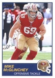 2019 Score Base Set Mike McGlinchey #330 card