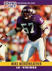 1990 Pro Set Base Set Mike Merriweather #192 card