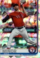 2019 Topps Chrome Sapphire Edition Base Set Mike Minor #278 card