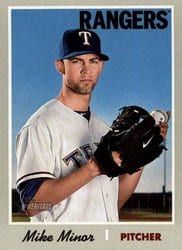 2019 Topps Heritage Base Set Mike Minor #389 card
