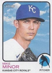 2022 Topps Heritage Base Set Mike Minor #102 card
