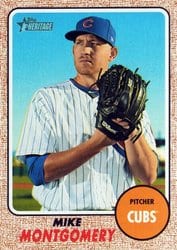 2017 Topps Heritage Base Set Mike Montgomery #509 card